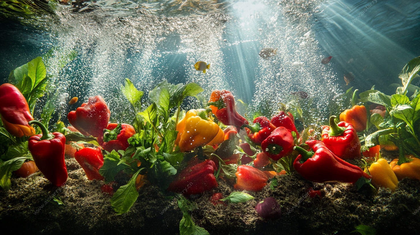 水底缤纷彩椒奇幻景象