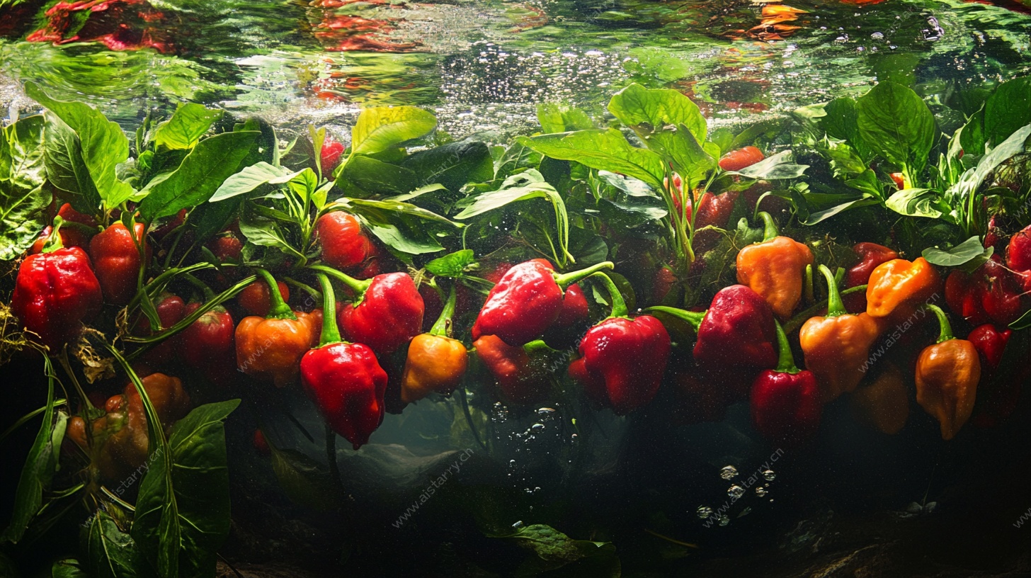 水下红辣椒奇幻景象