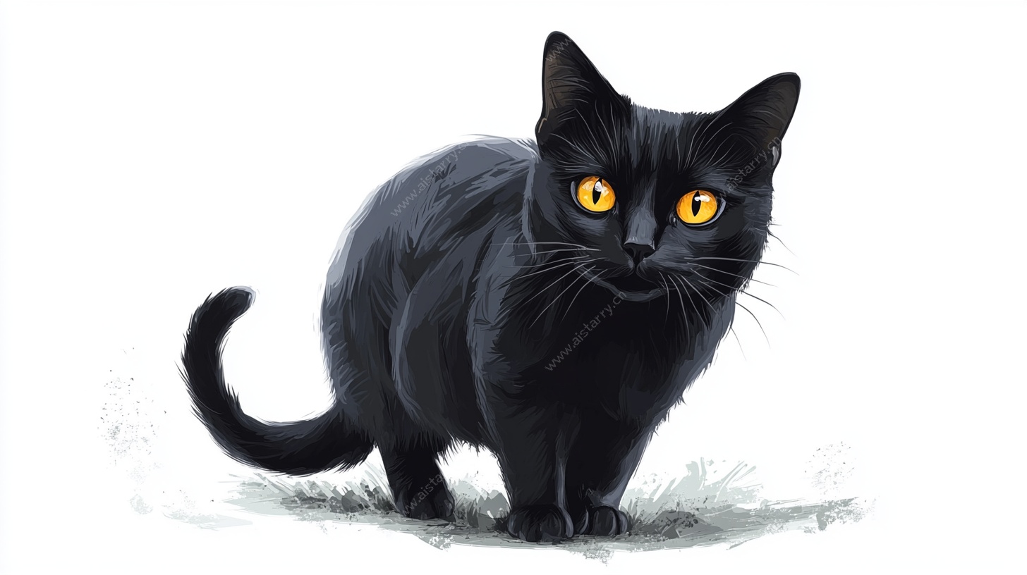 黑猫的灵动瞬间