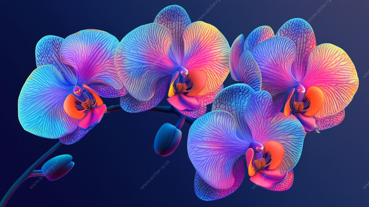 幻彩蝴蝶兰花卉特写