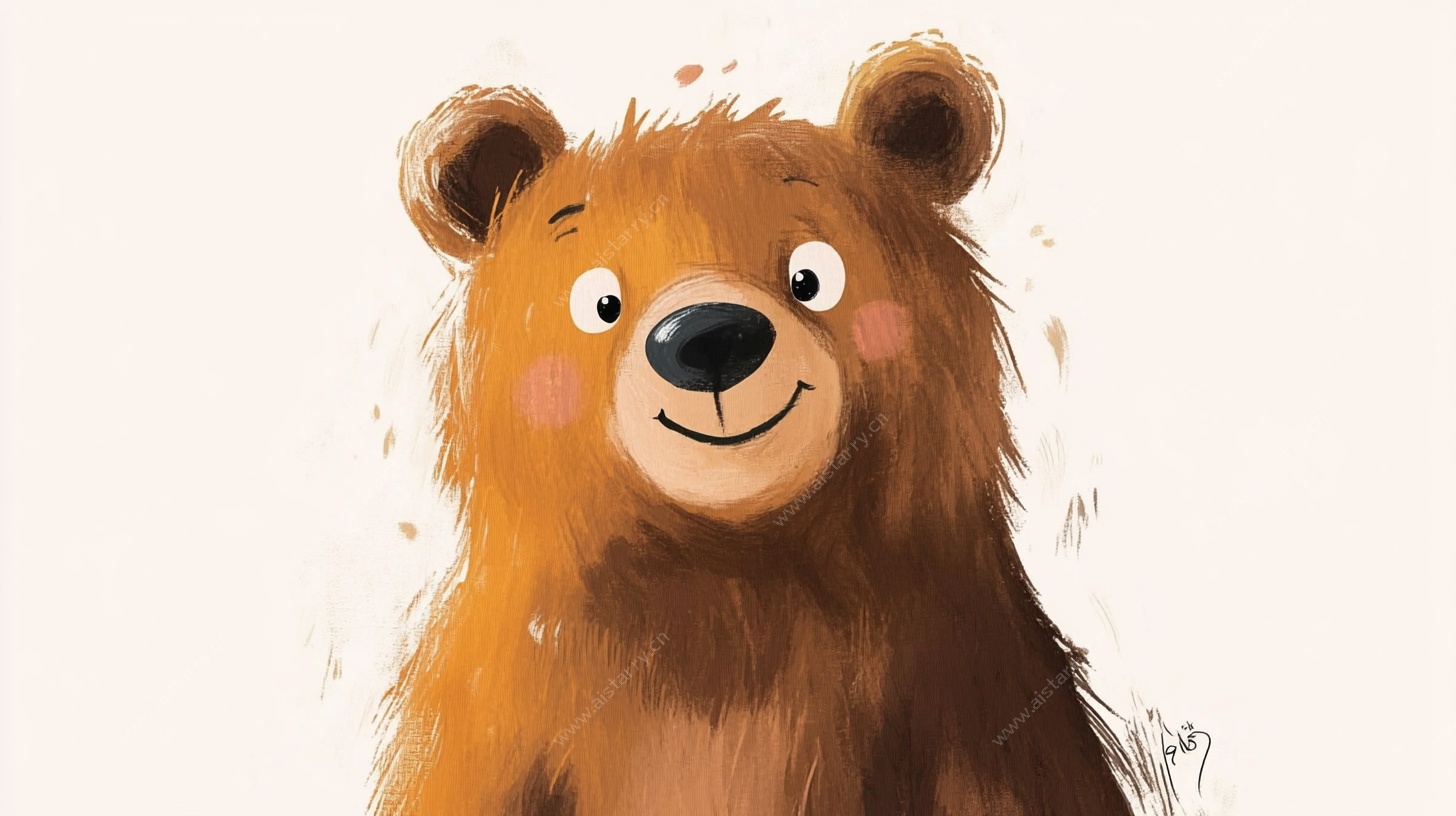 可爱棕熊卡通头像