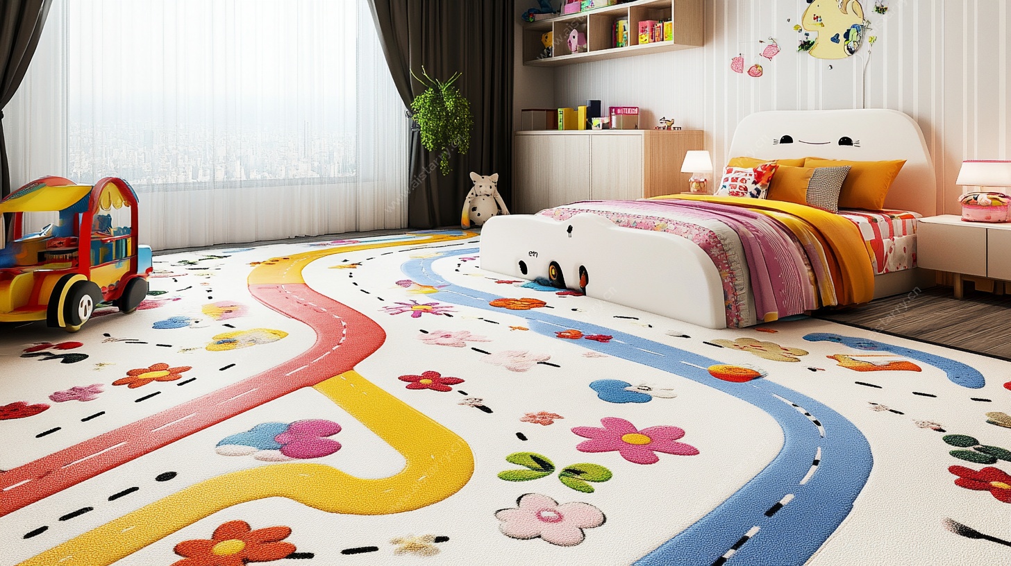 童趣卧室地毯设计图