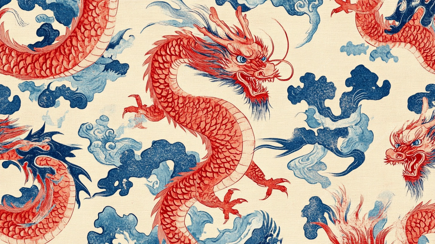 中式龙纹传统图案设计