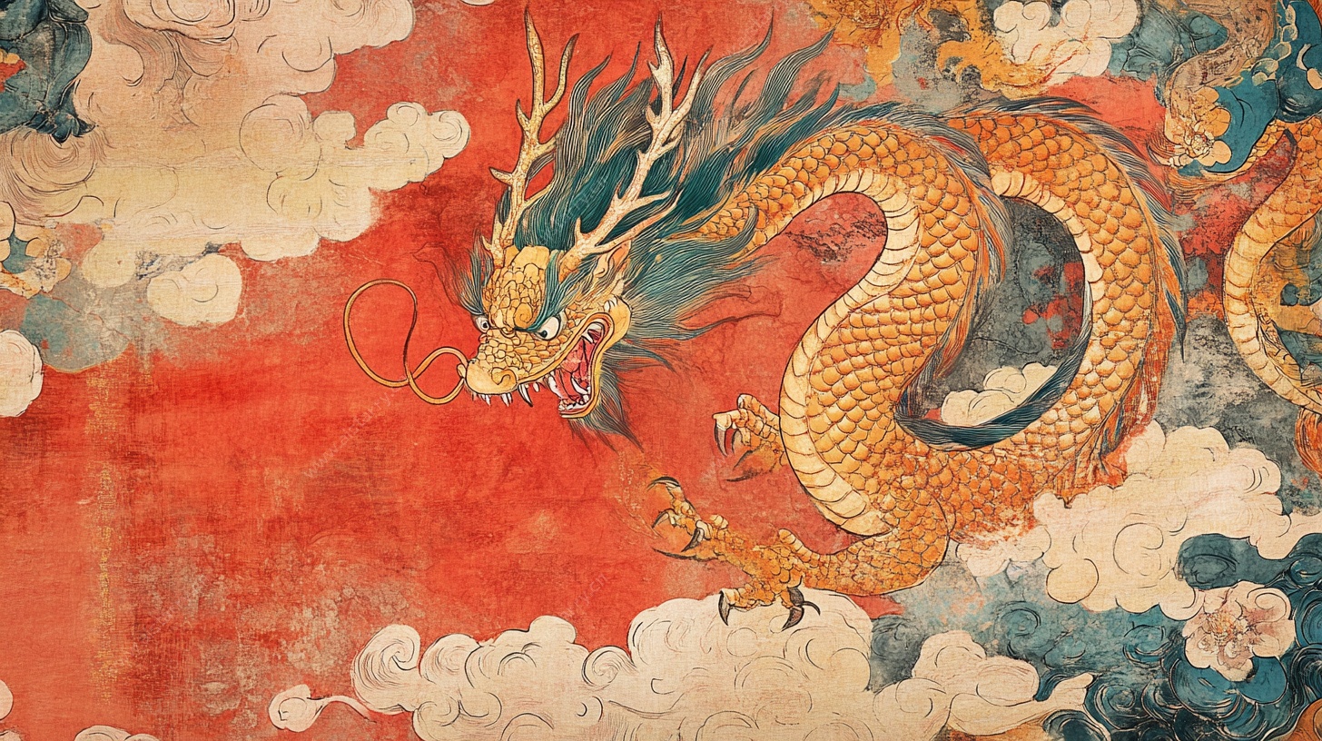 中式金龙云海图