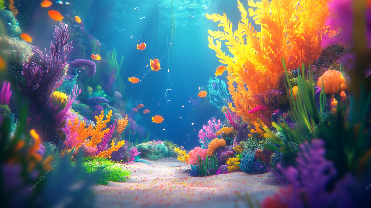 梦幻海底世界珊瑚礁景观