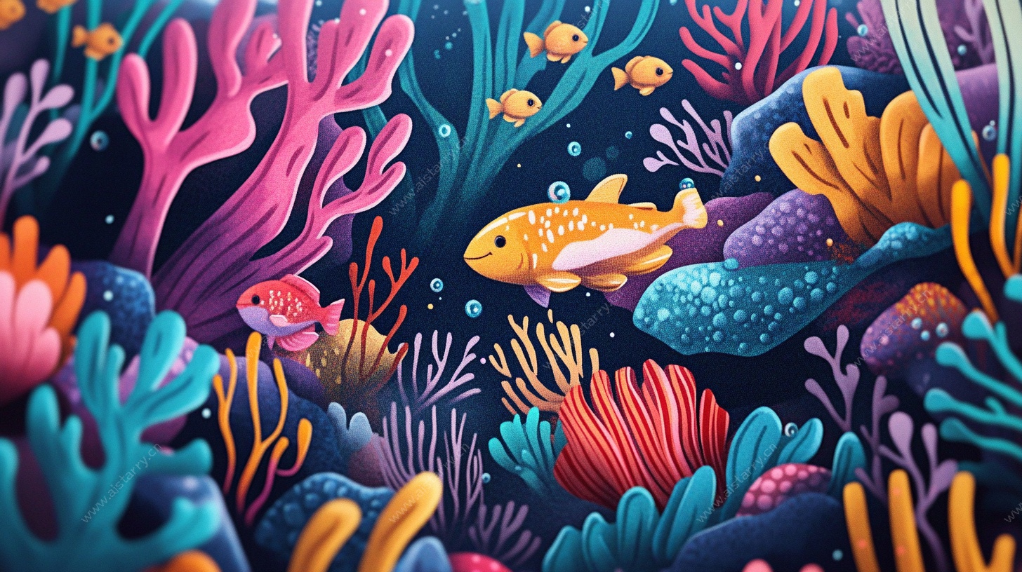 梦幻海底世界插画