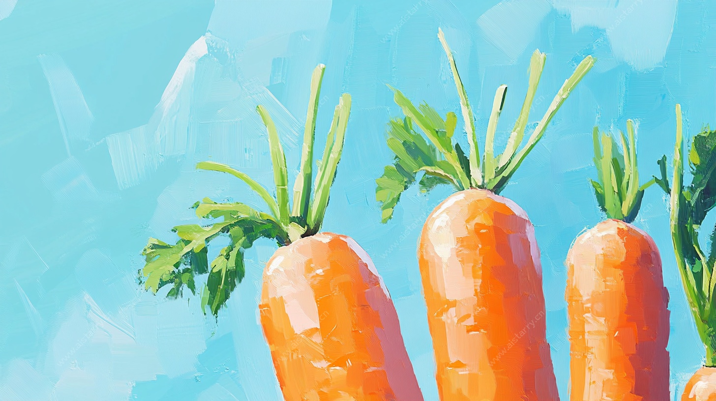 鲜艳胡萝卜插画