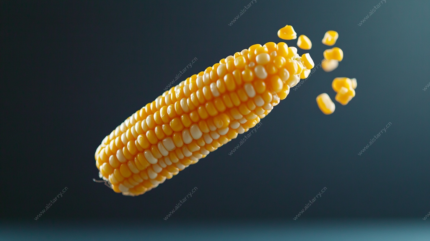 飞散的金黄玉米棒