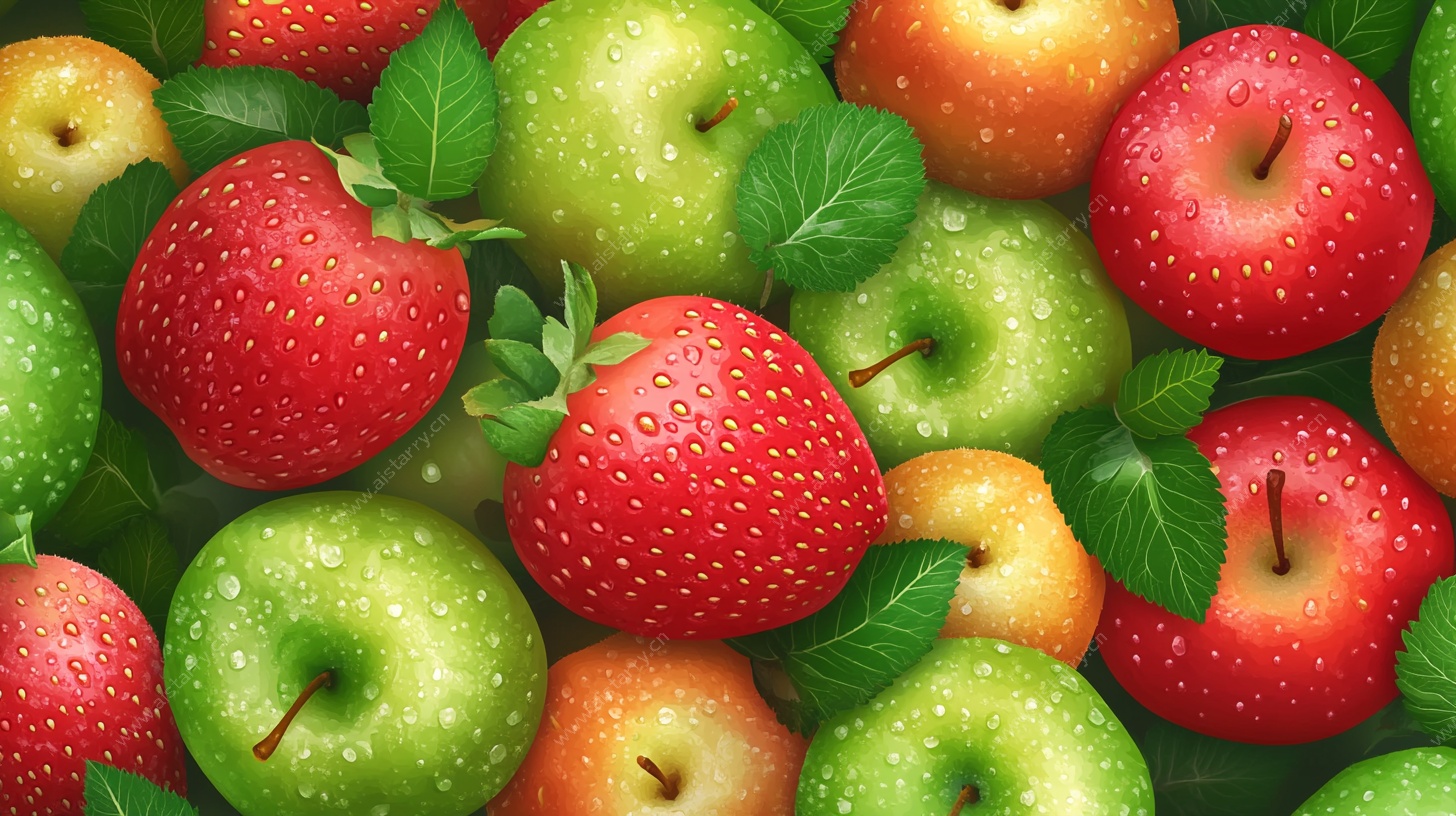 多彩水果堆叠图