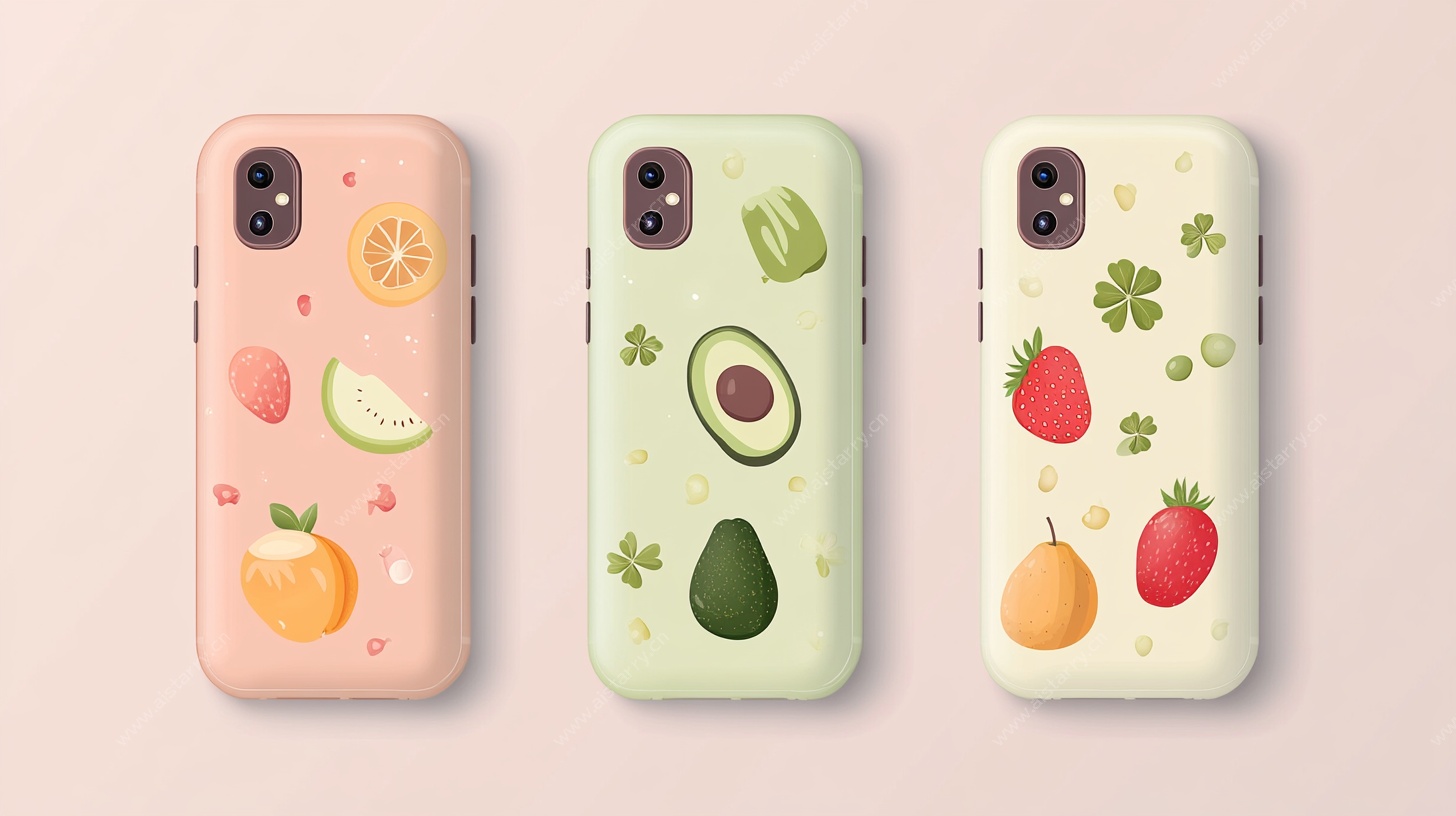 水果主题手机壳插画设计