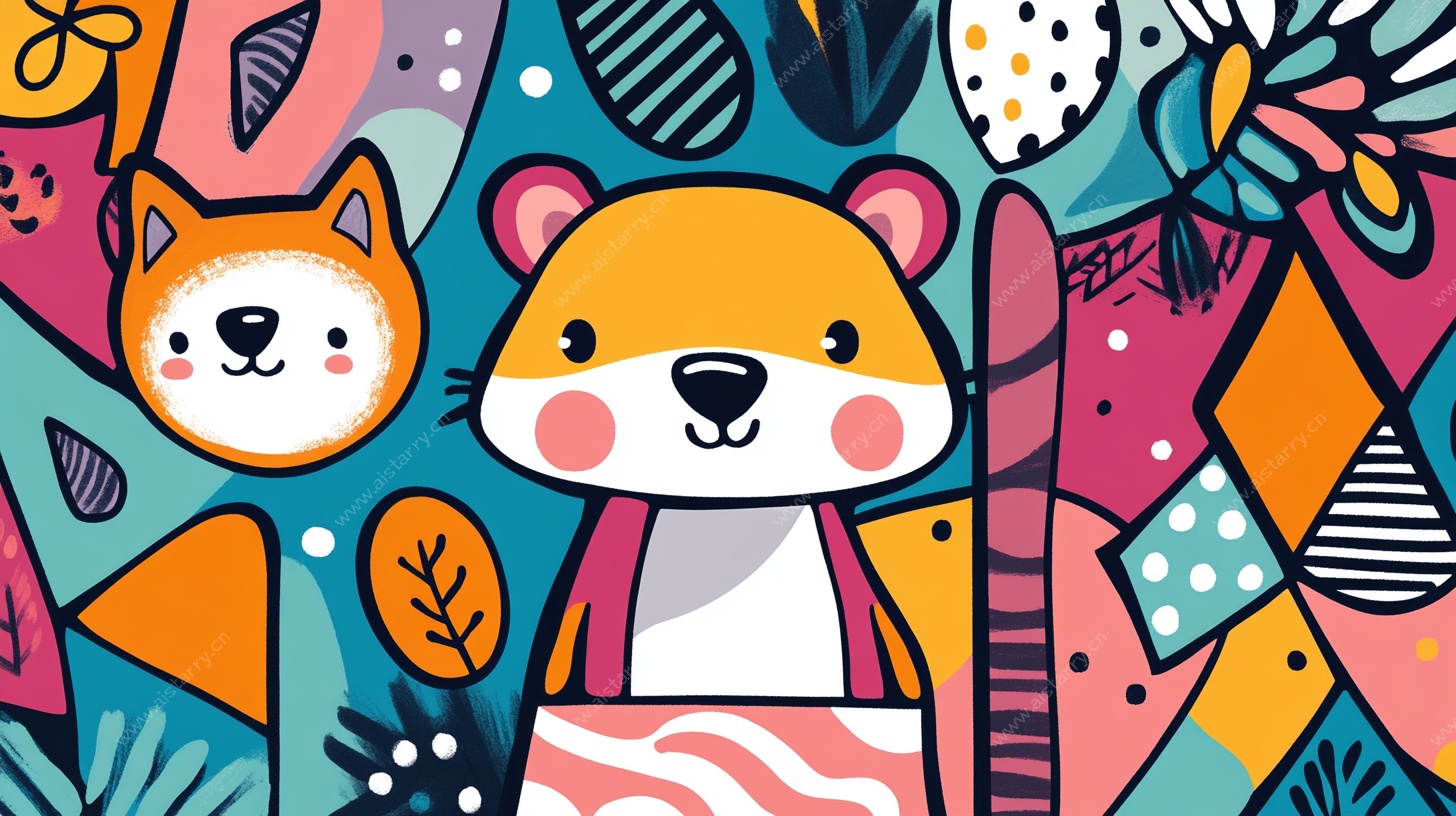 可爱小熊与伙伴的多彩世界