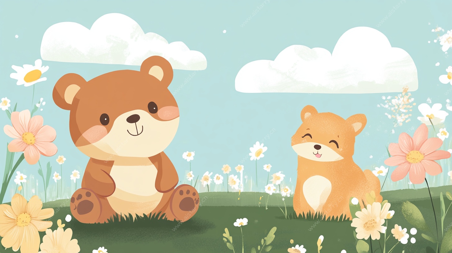 小熊与小狐狸的春日时光