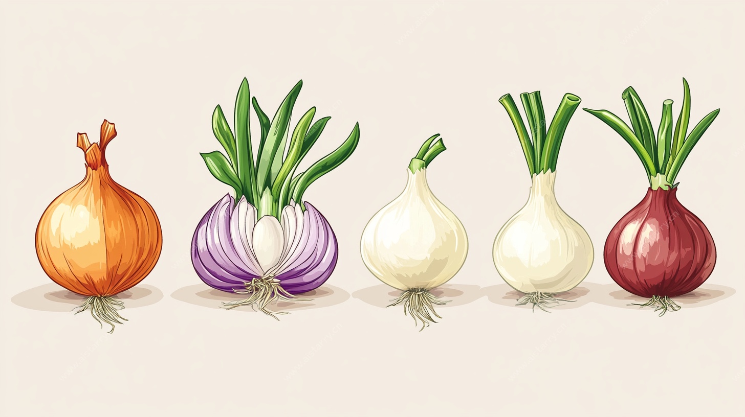 多样洋葱插画