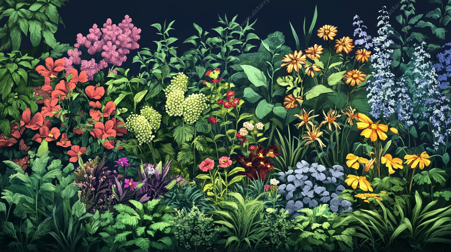 梦幻花卉丛林景观