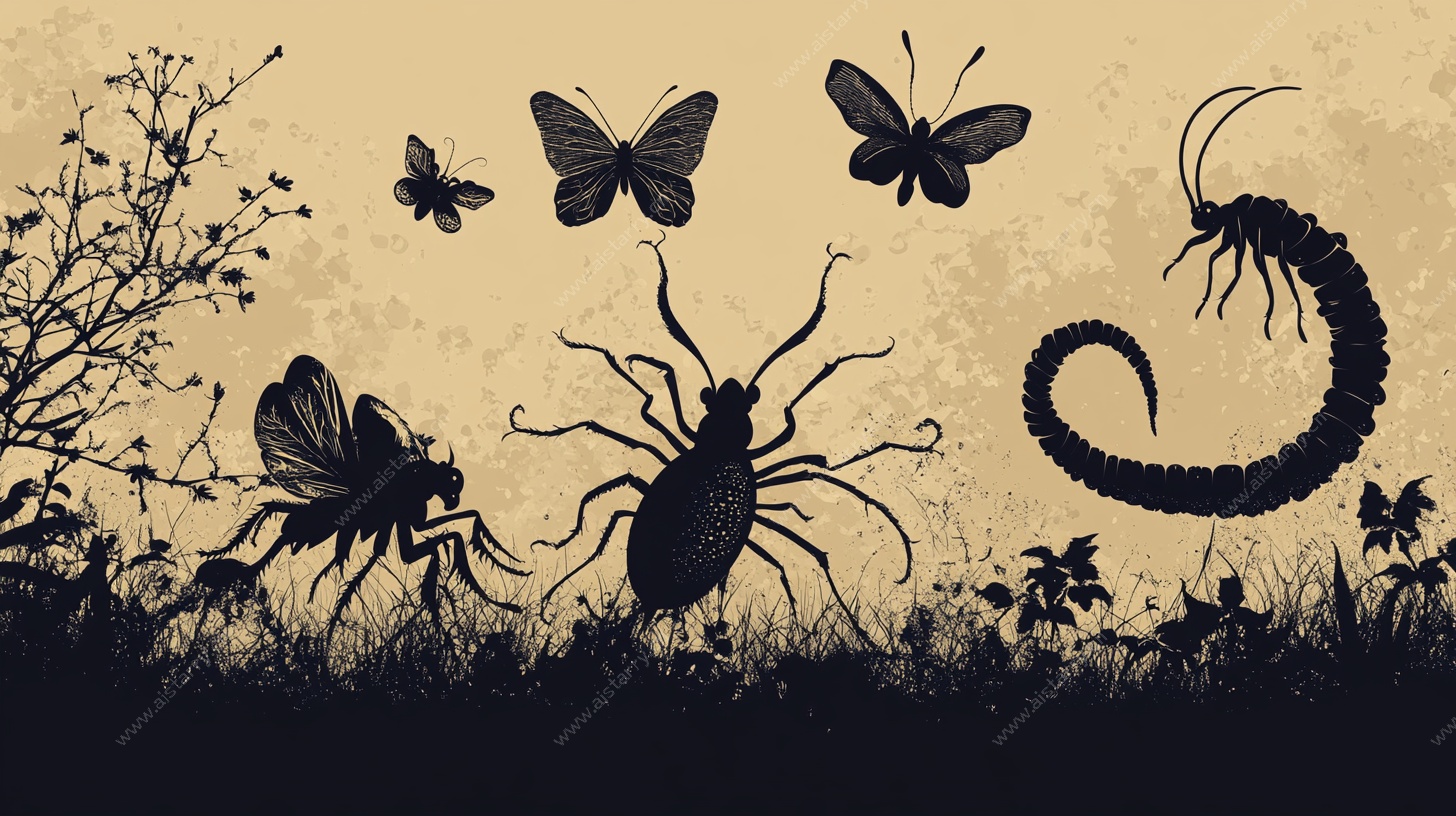 昆虫剪影 夜之微观世界