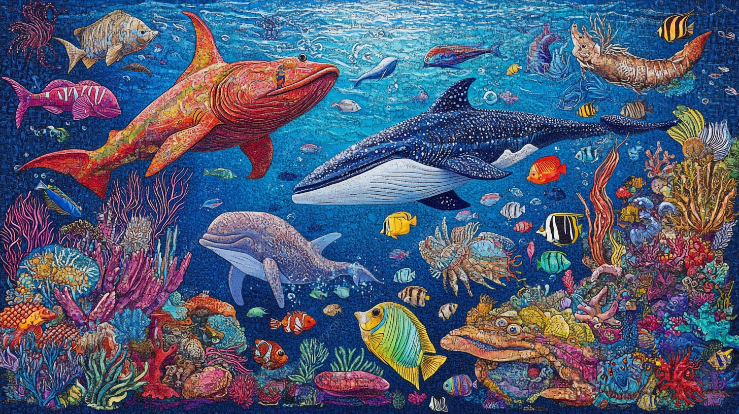 缤纷海底世界奇幻图景