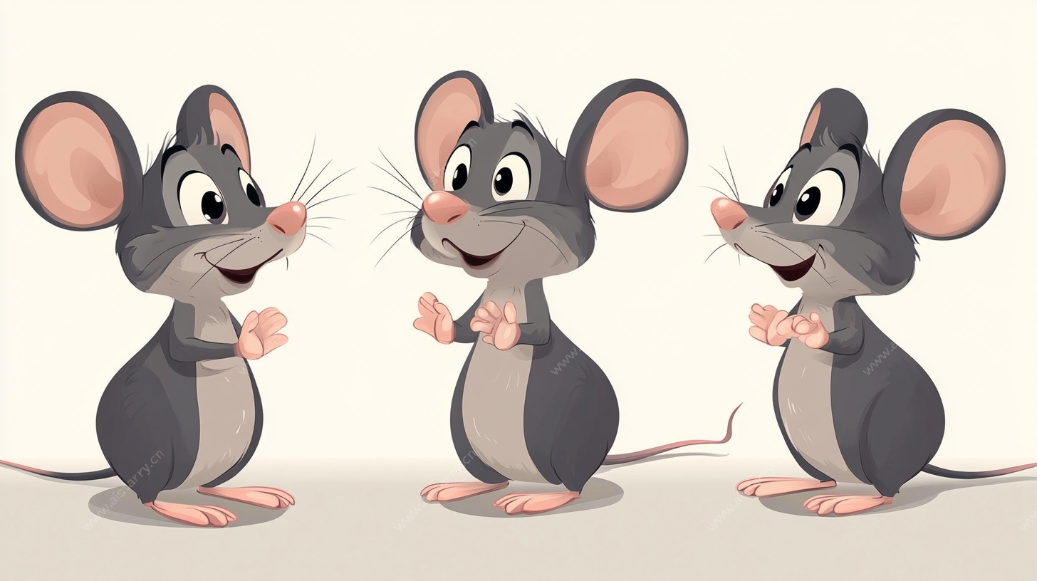 三只俏皮小老鼠