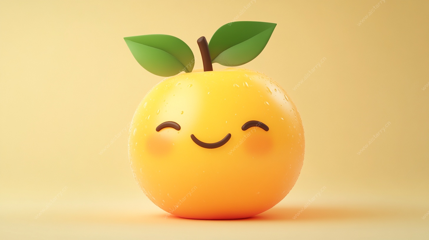 微笑橙子卡通形象