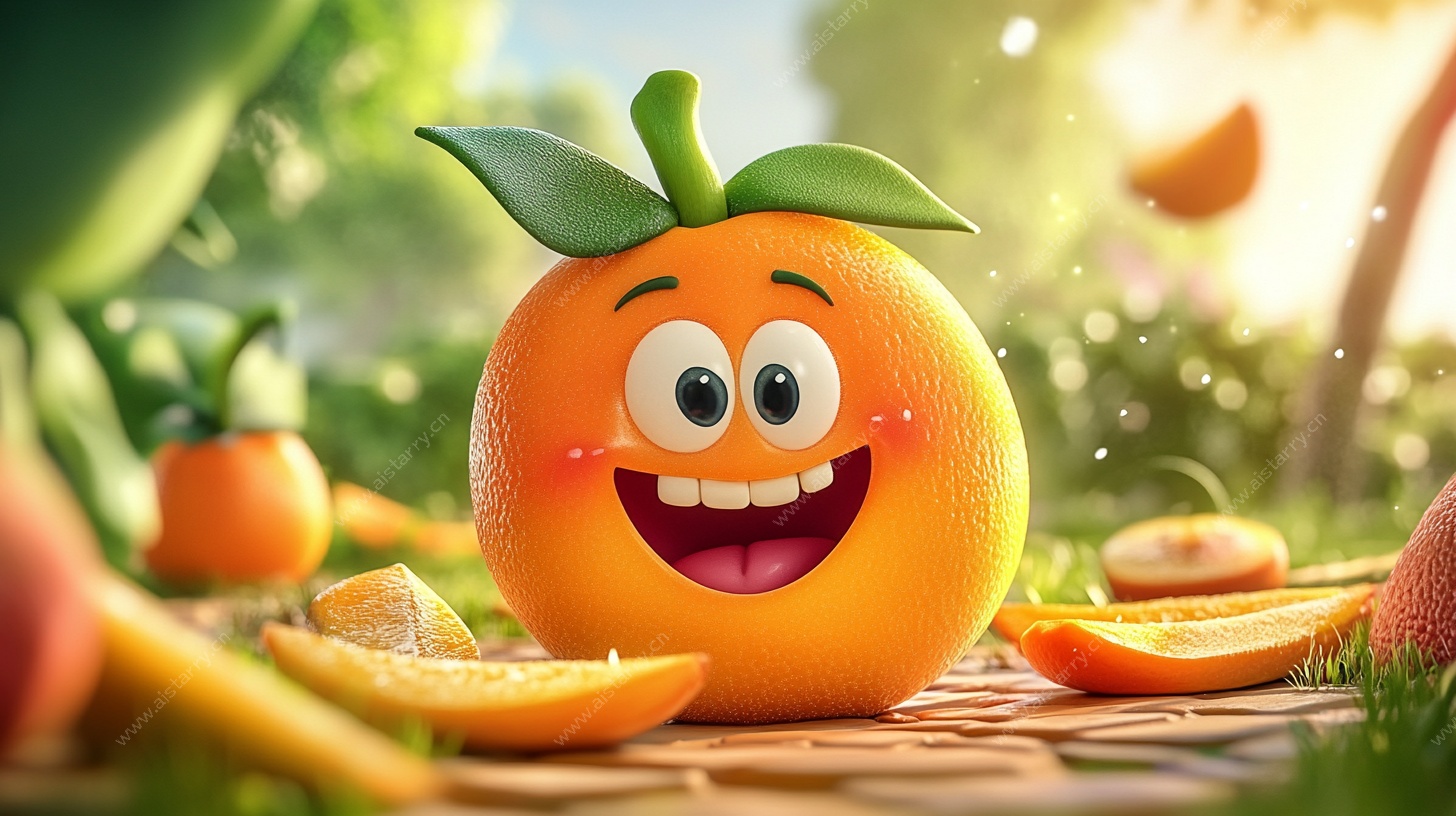 可爱橙子卡通形象