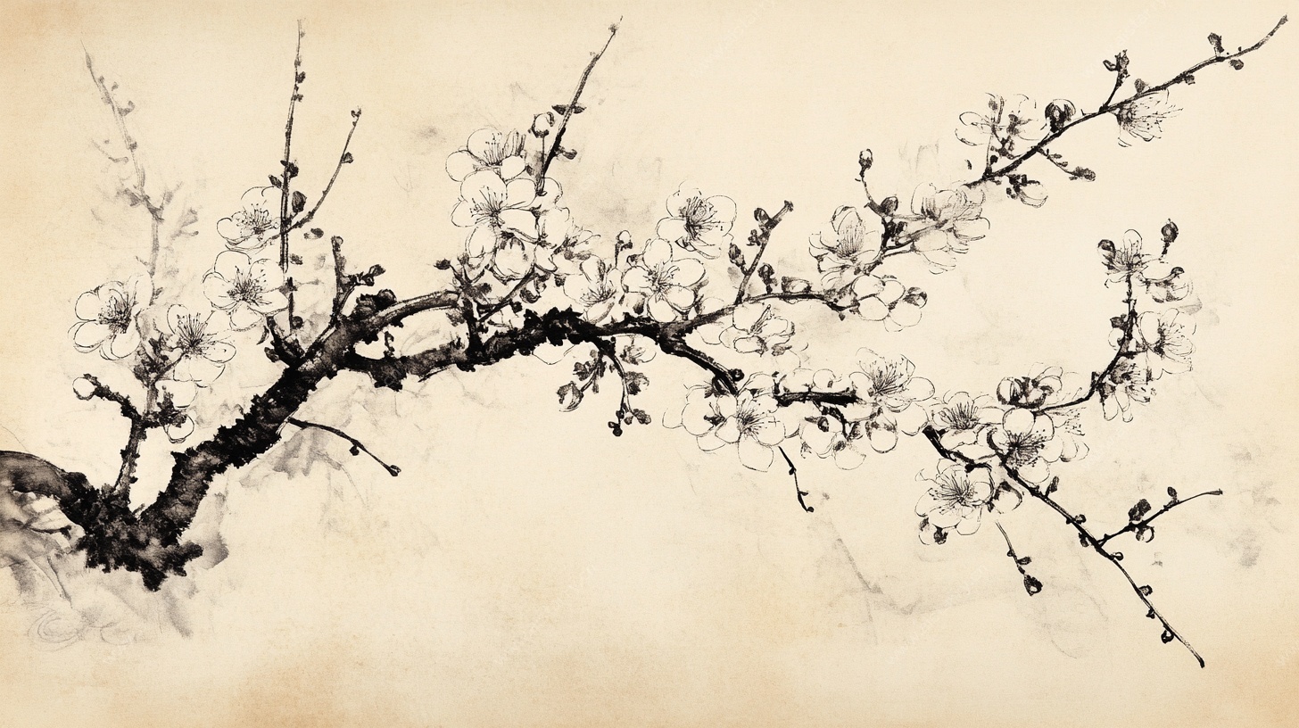 水墨梅花图