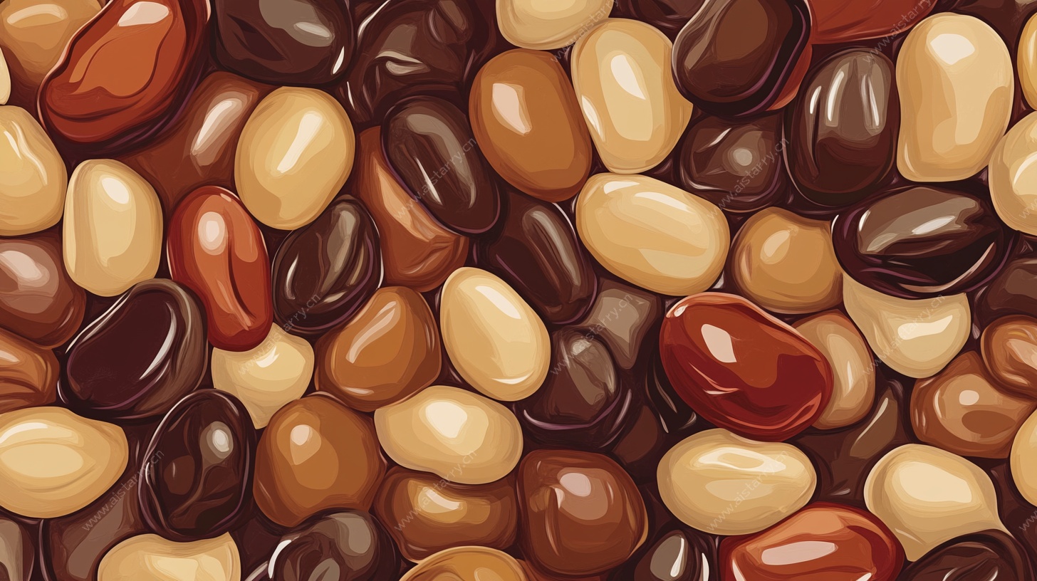 多彩豆子无缝图案