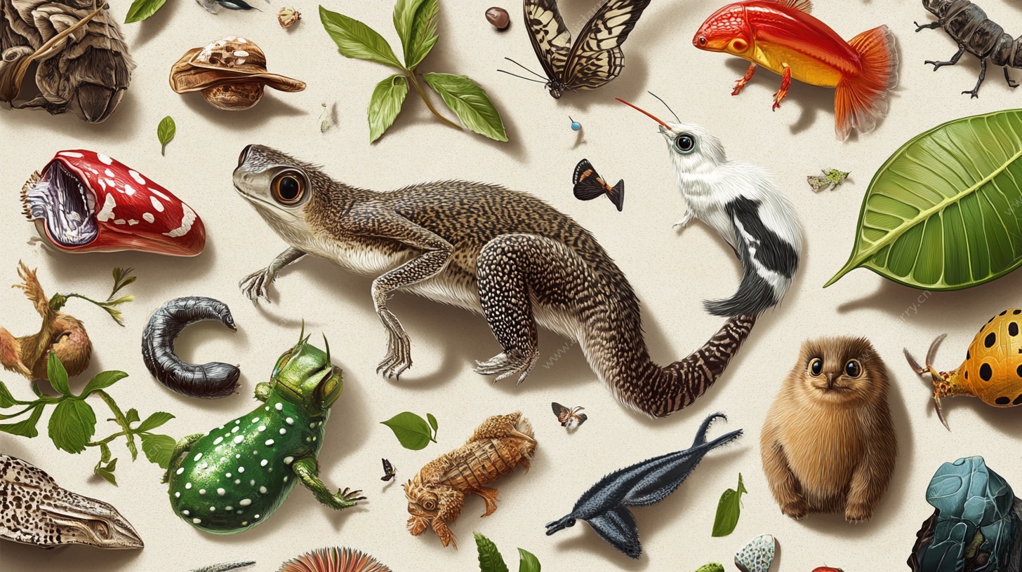 多样动物与植物奇妙组合