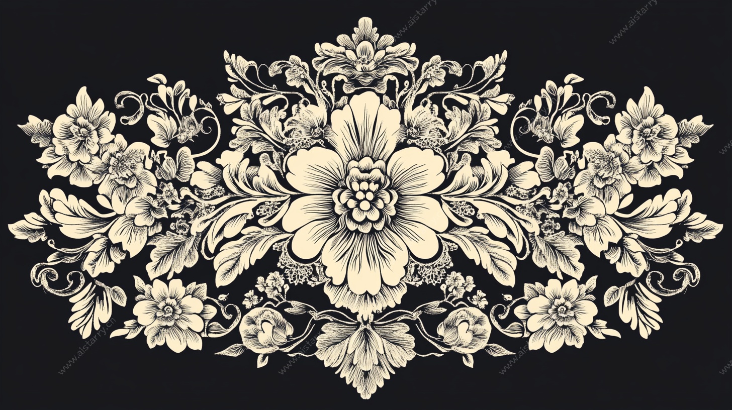 复古花卉装饰图案