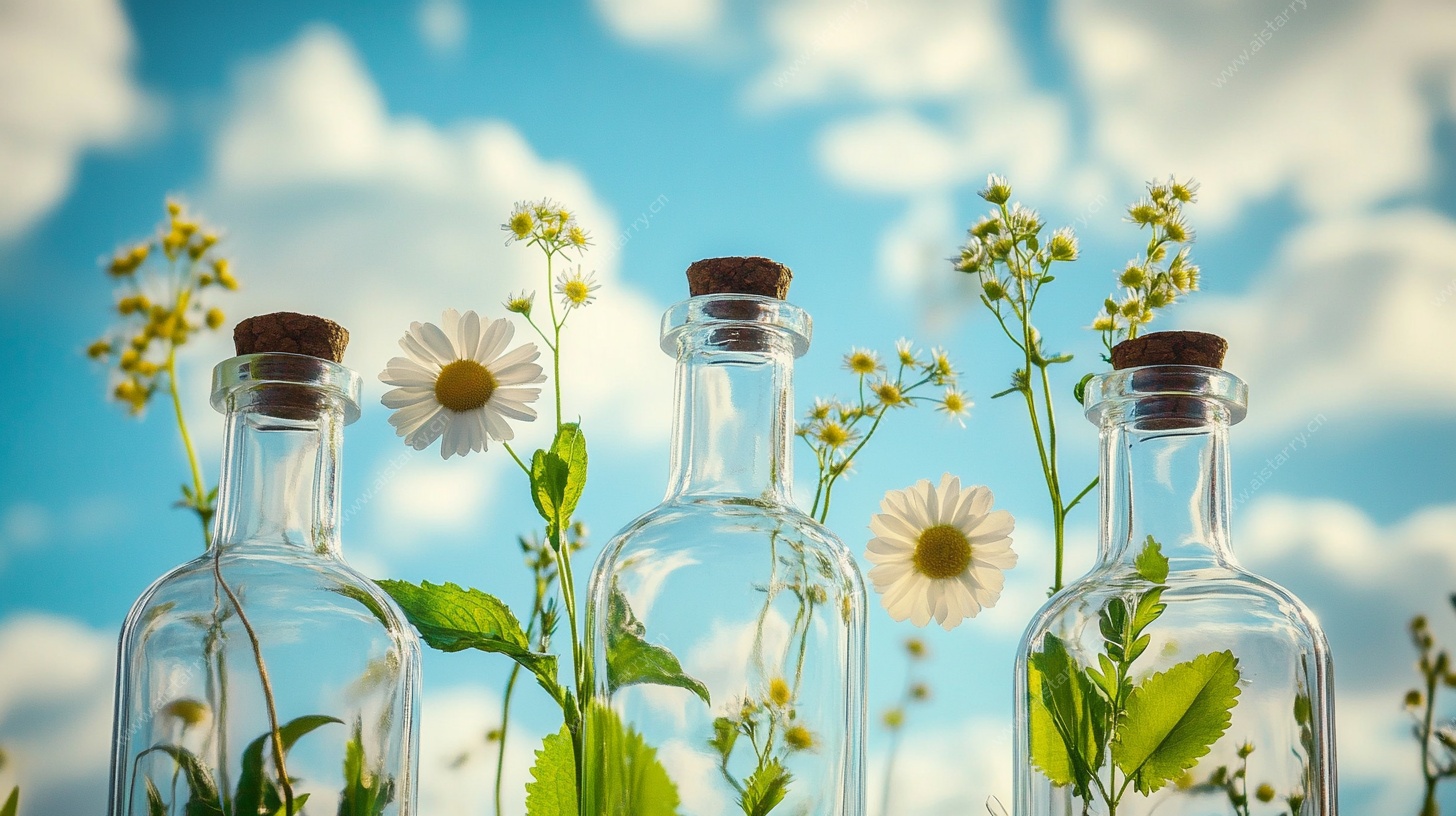 瓶中花草 自然小景