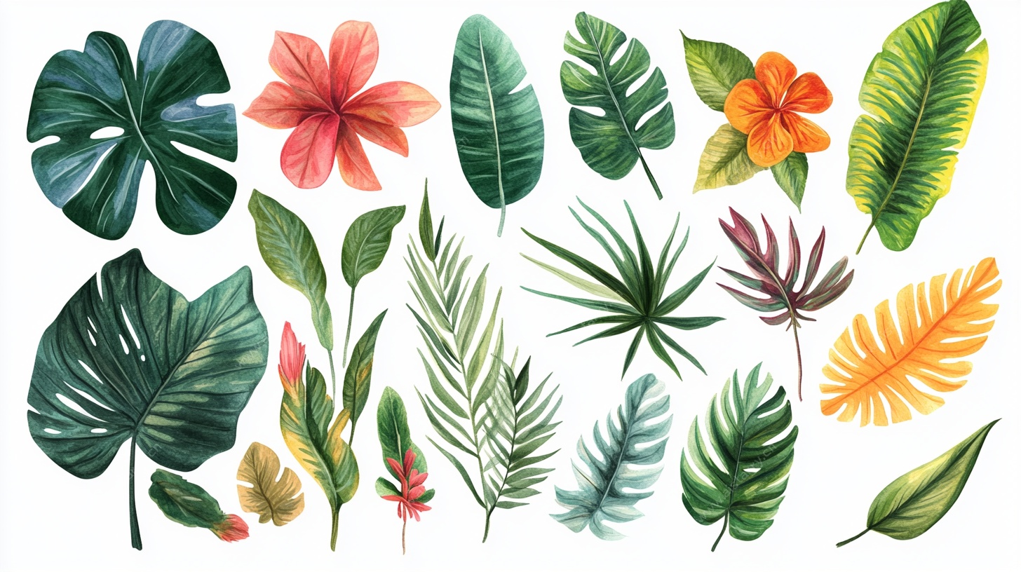 热带植物水彩插画集