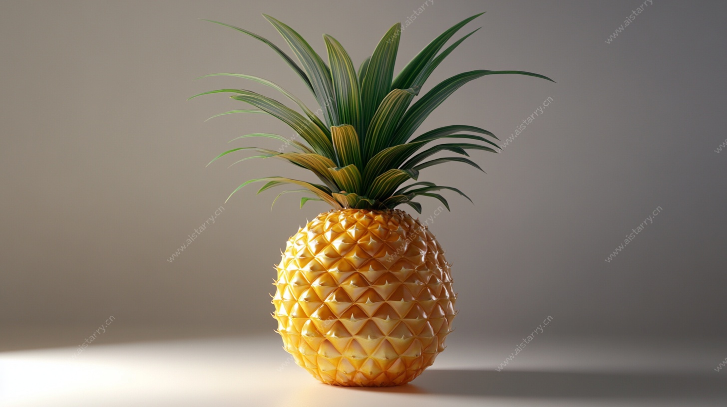 立体几何风的金黄菠萝