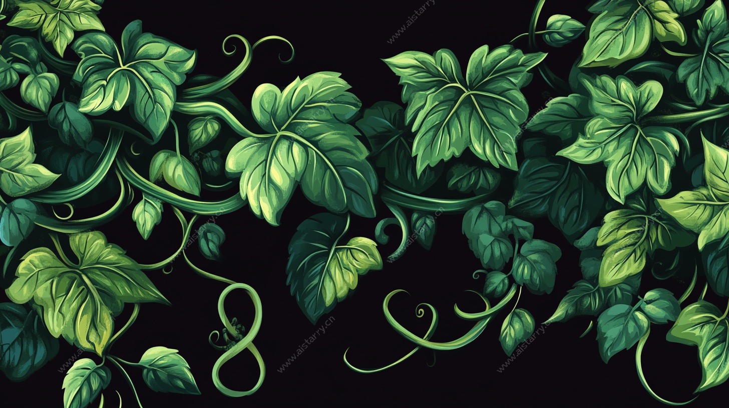 绿色藤蔓装饰图案