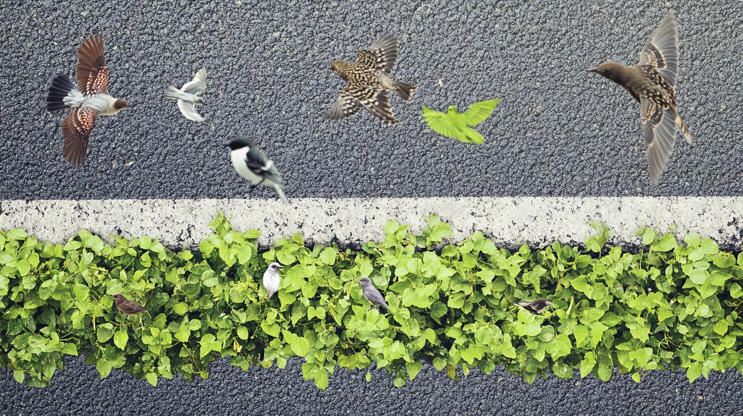 飞鸟与绿植的灵动画面