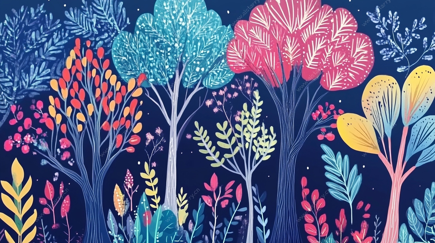 梦幻森林插画
