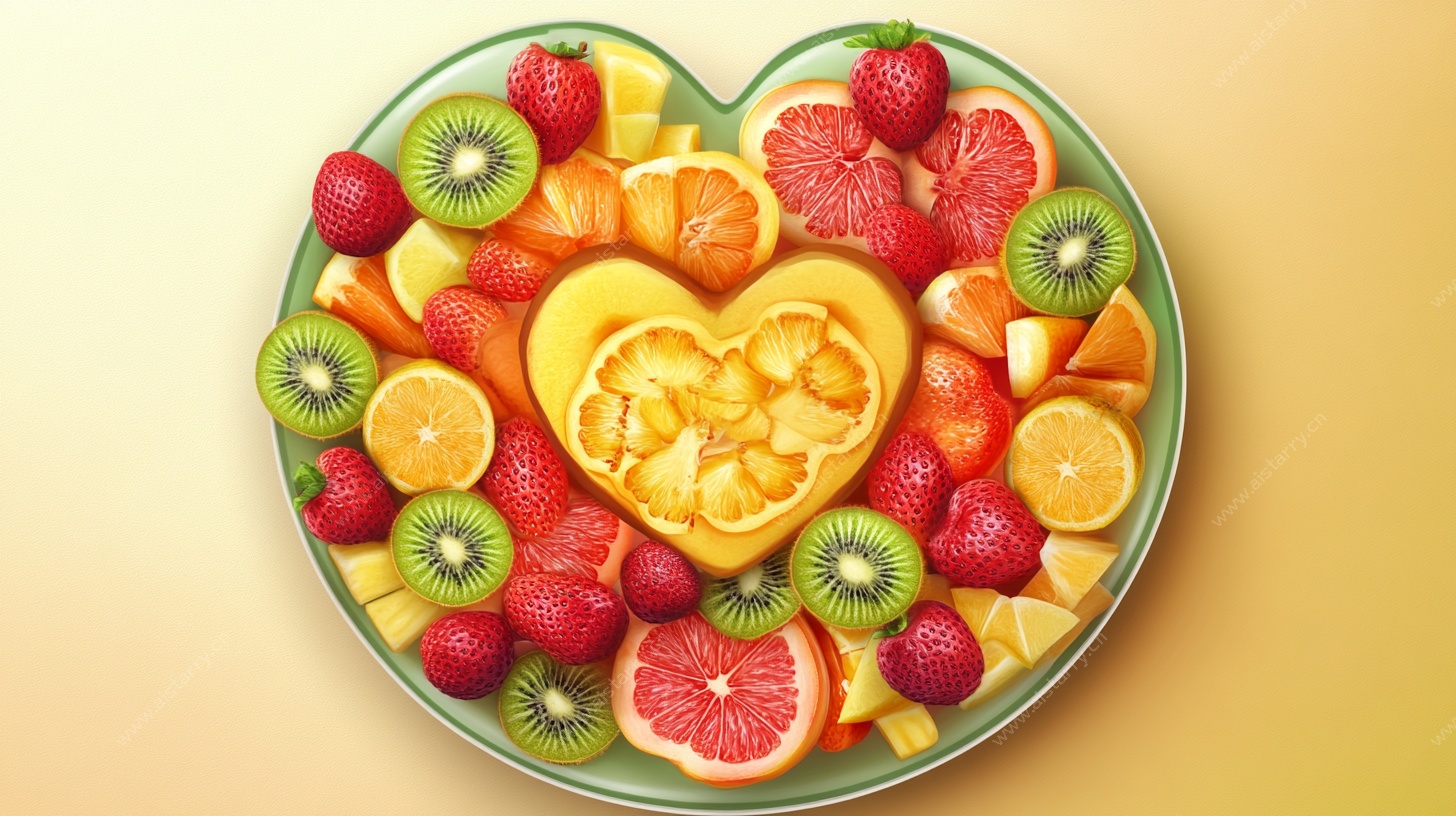 心形水果拼盘创意摆盘