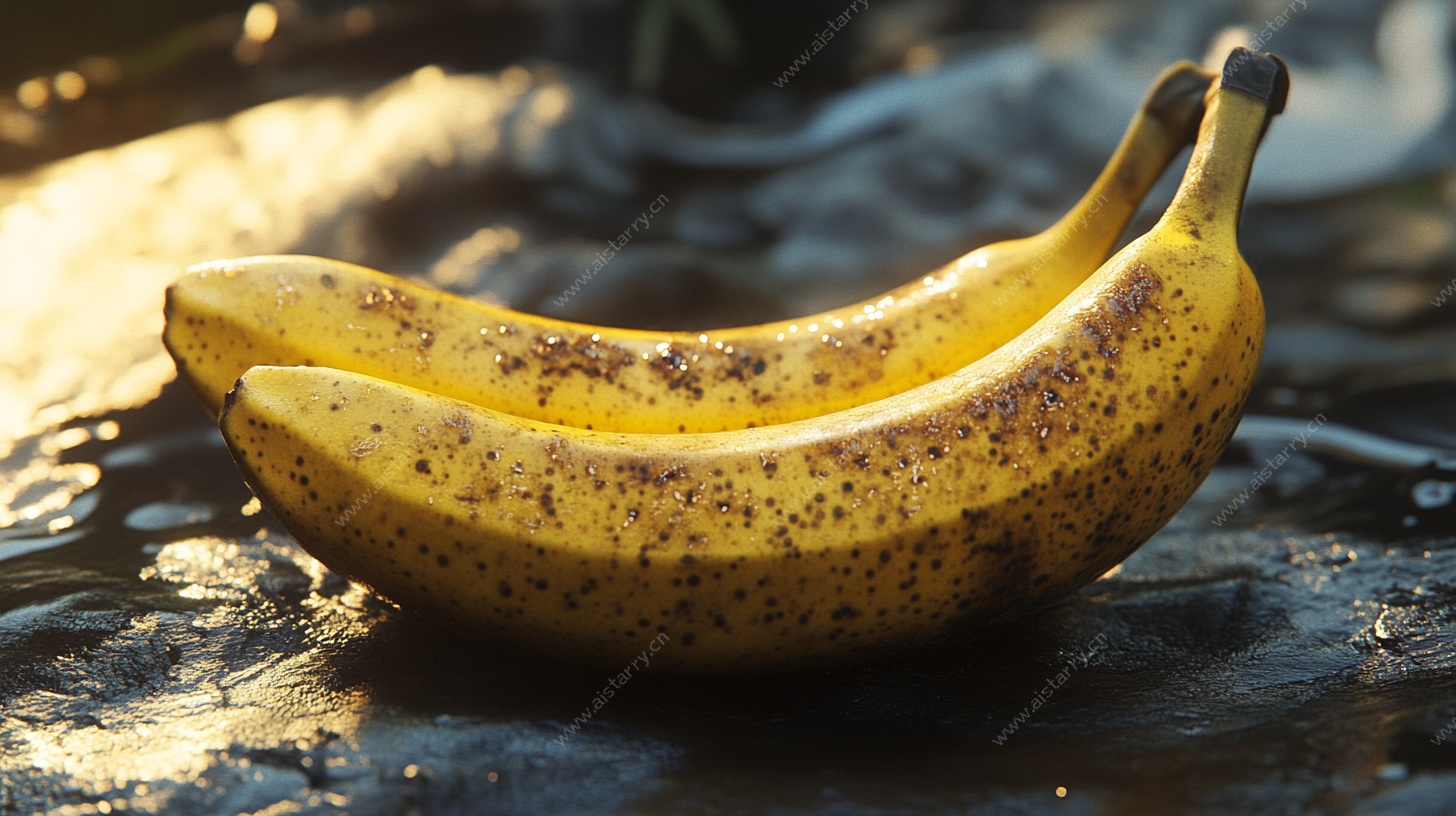 熟透的双生香蕉特写