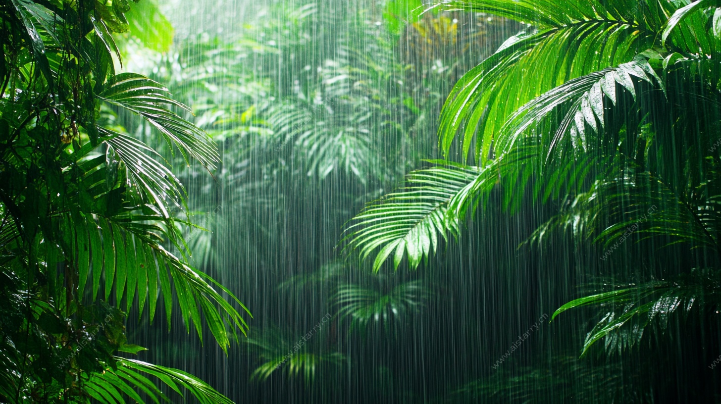 雨林密境 雨中的绿意世界