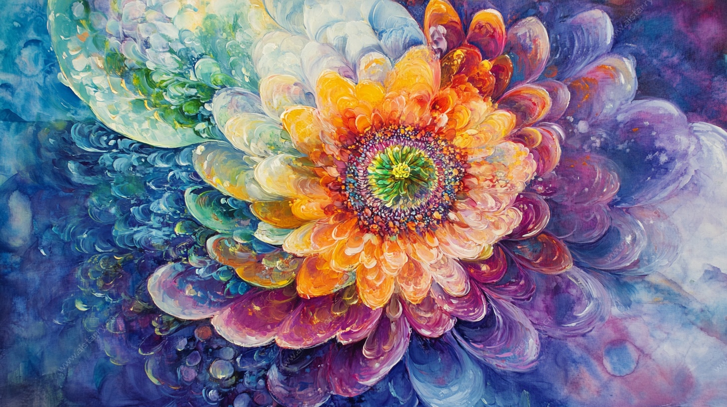 梦幻炫彩花卉艺术画