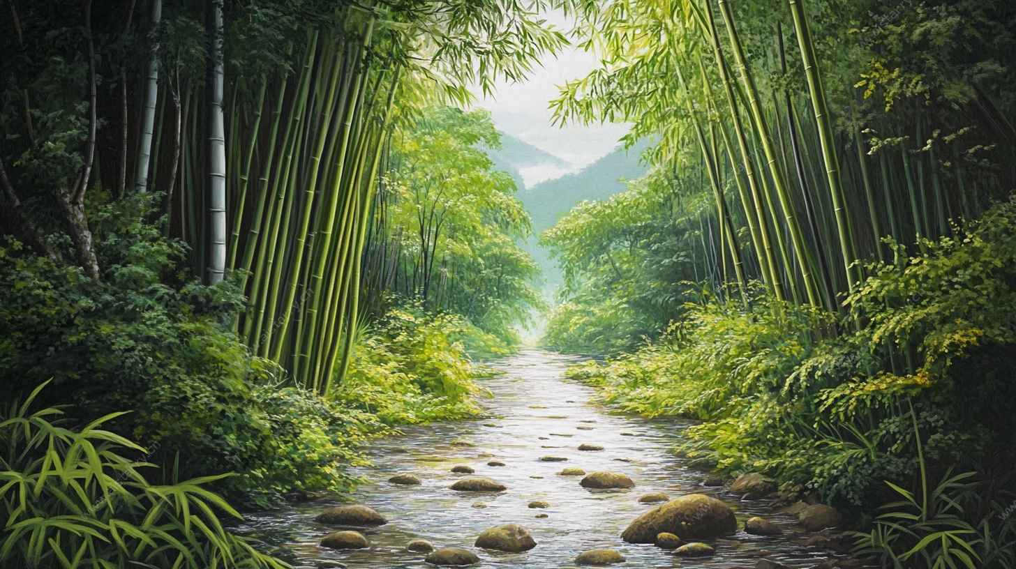 竹林小径 自然静谧之景
