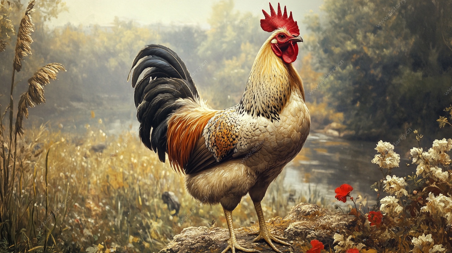 田园雄鸡图