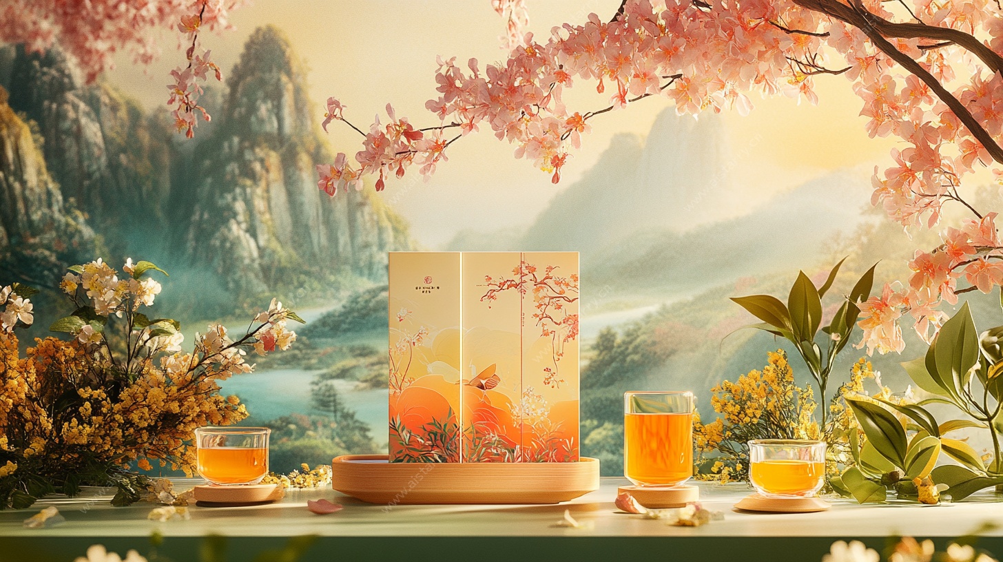 中式茶景 春日雅致画面