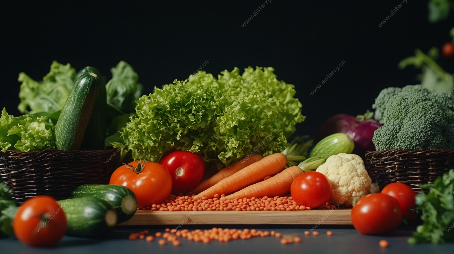 新鲜多彩蔬菜静物组合