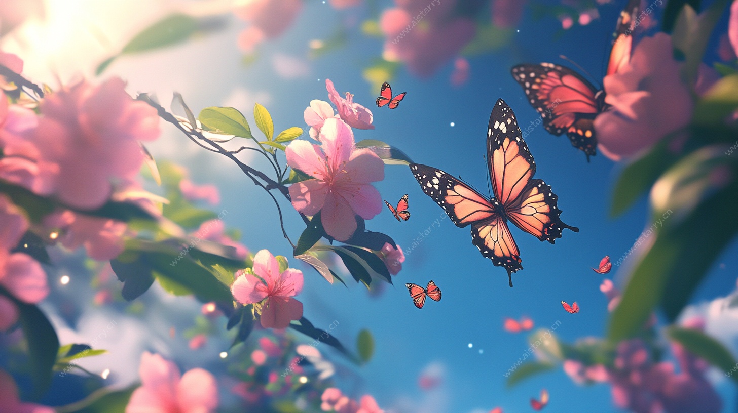 春日蝶舞繁花间