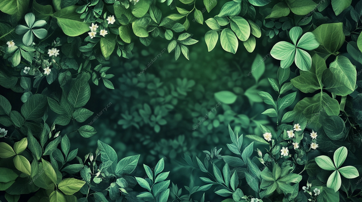 绿意盎然的自然植物图景