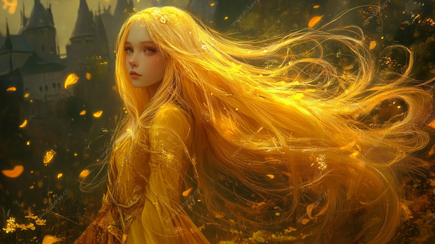 金色长发的奇幻少女