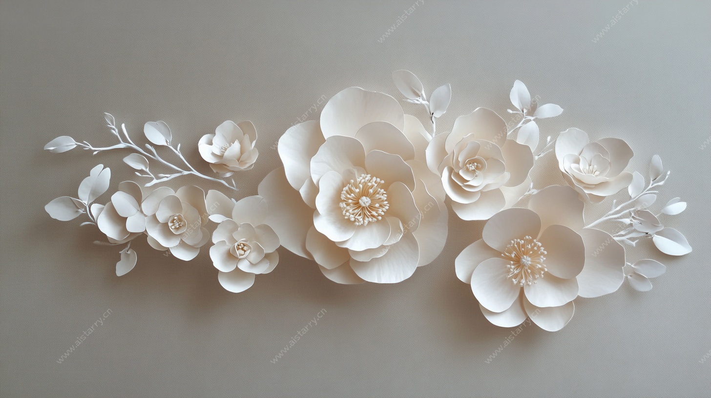 立体纸艺花卉装饰摆件