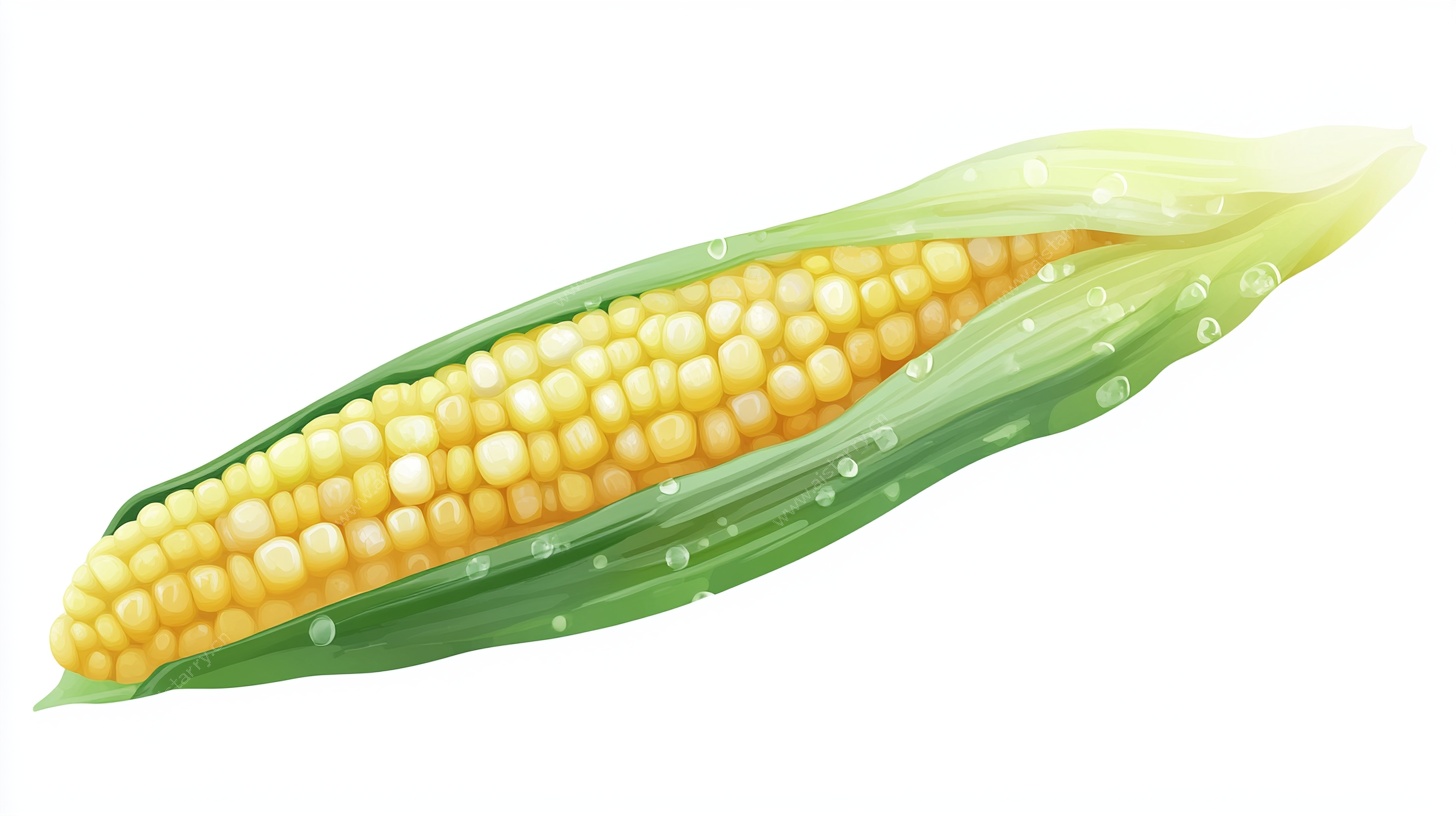 鲜嫩玉米插画