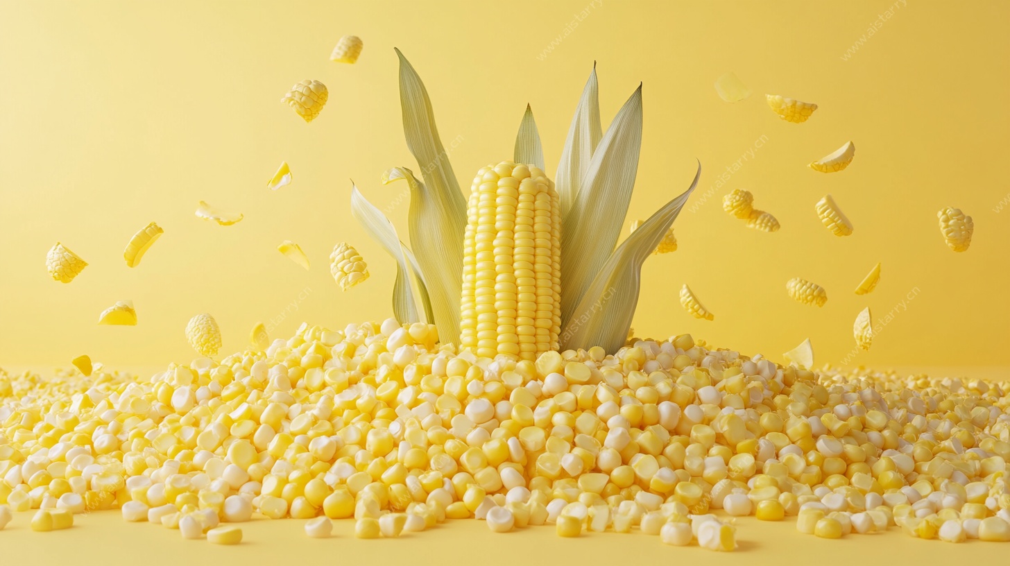 金黄玉米创意静物摄影图