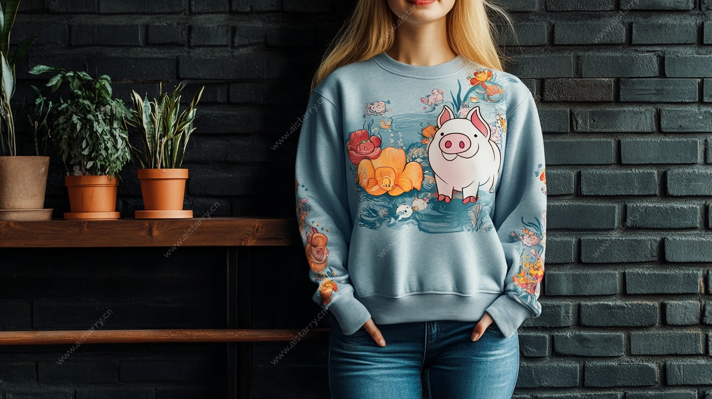 卡通图案女士卫衣展示