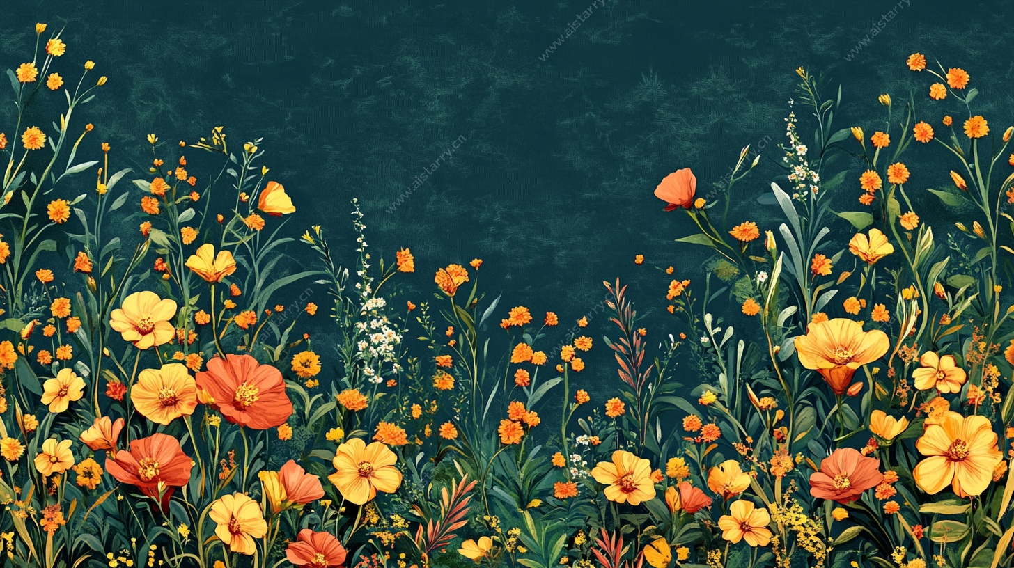 花丛烂漫背景图