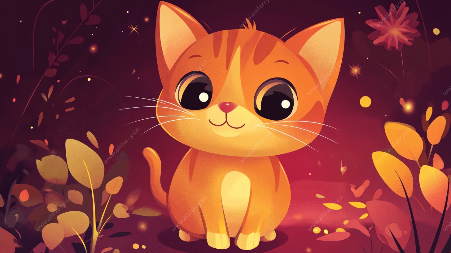 可爱橘猫的梦幻森林奇遇